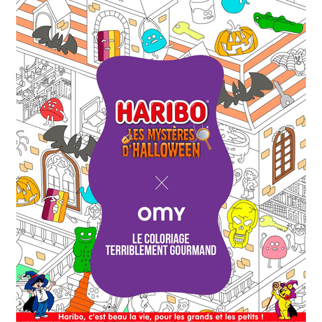 Coloriage poster g&eacute;ant Halloween OMY x Haribo image number null